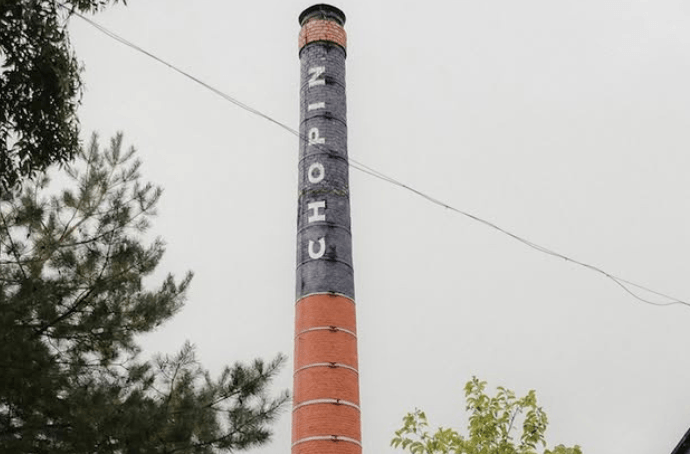 Chimney at the Chopin distillery